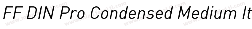 FF DIN Pro Condensed Medium Italic字体转换